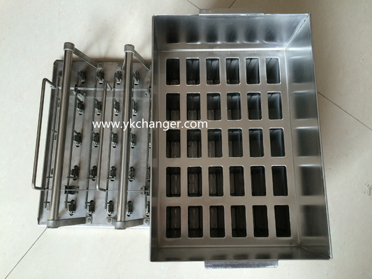 comprar 4 oz Holanda Tipo Paletas Tray Molde helado de acero inoxidable hielo molde pop molde helado molde de caramelo online manufacture