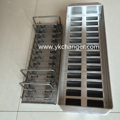 comprar Molde de paletas heladas de acero inoxidable para congelador, de alta calidad con extractor, de primera calidad online manufacture