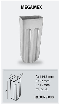 comprar MEGAMID MEGAMEX molde para paletas de hielo con brida, caja de acero inoxidable, molde para helados, molde para polos online manufacture