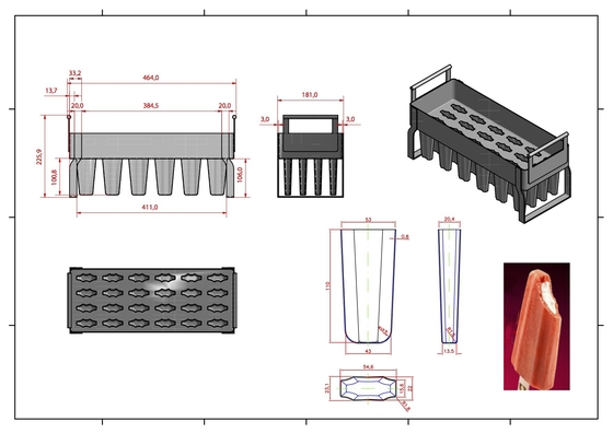 comprar Juego de moldes manuales para helados, moldes para polos, bandeja, cesta, acero inoxidable online manufacture
