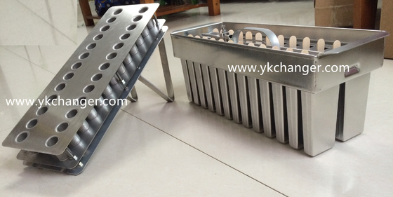 comprar Molde de formación de hielo pop de metal de congelador de caja de congelador de molde de acero inoxidable paletas online manufacture