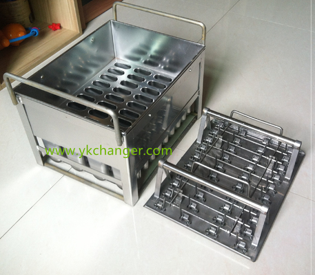 comprar Moldes de helado de acero inoxidable para uso comercial 4x10 40 piezas con soporte para palitos online manufacture