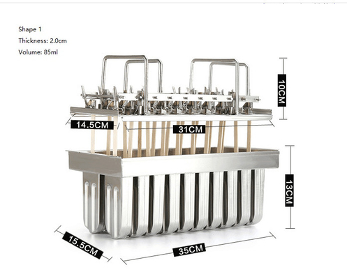 comprar Bandeja de moldes para paletas heladas de acero inoxidable, solo para uso en congelador, 5 tamaños diferentes para elegir. online manufacture