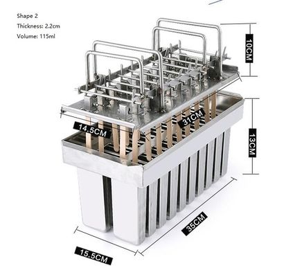 comprar Acero inoxidable popsicle moldes bandeja congelador sólo utilizan 5 tamaños diferentes para que usted pueda seleccionar online manufacture
