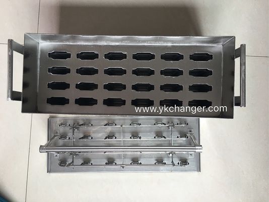 comprar Moldes de paletas de acero inoxidable, moldes de helado, moldes de gelato tipo italiano, casa de palitos 4x6 24 palitos con soporte para palitos online manufacture