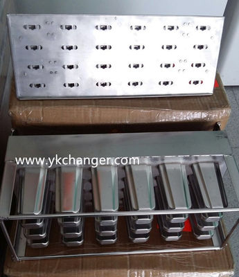 comprar Moldes de helado de paleta de acero inoxidable tipo italiano moldes de helado de paleta casa 4x6 24 paletas con soporte para paletas online manufacture