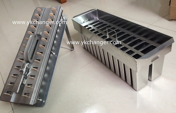 comprar Moldes de helado de acero inoxidable, moldes para helados de paleta 2x13, 26 moldes, 123 ml, paletas mexicanas con soporte para palitos en espiral y alineador online manufacture