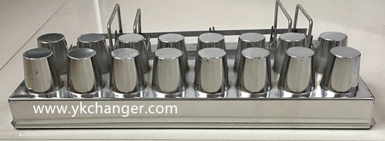 comprar Moldes de paletas de hielo de acero inoxidable, moldes de helado, bandeja 2x8 90ml con soporte para palitos online manufacture