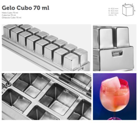 comprar Stainless steel popsicle ice pop mold cubic shape 70ml gelo cubo with stickless extractor 2X8 16cavities online manufacture