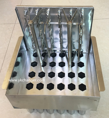 comprar Moldes de paletas de helado de acero inoxidable, moldes de paletas comerciales, hexagonales 5X6, incluyendo soporte para palitos online manufacture
