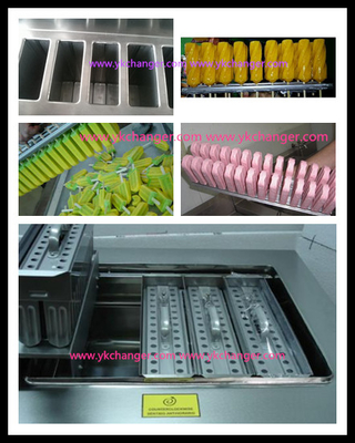 Moldes de congelación pop, moldes de acero inoxidable para polos, congelador de canal de glicol o tanque de salmuera