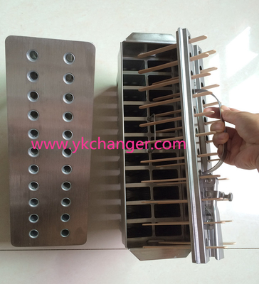 Moldes de paletas heladas de acero inoxidable 2x11 22 cavidades 90ml megamix compatibles con Finamac Turbo 8