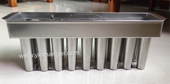 Moldes de hielo congelado de acero inoxidable 2x9 18 cavidades 35ml a 100ml con soporte para palitos soldadura robotizada por plasma semi industrial