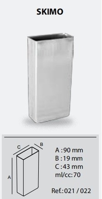 Molde para helados de 70 ml de acero inoxidable de tipo skimo, molde para helados de tipo popsicle, molde para caramelos de hielo, tipo brasileño, tipo ataforma con extractor