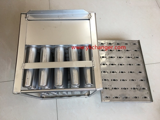 Molde para helados congelados de acero inoxidable para helados de caramelo 5x8 40 piezas 88 ml con soporte manual