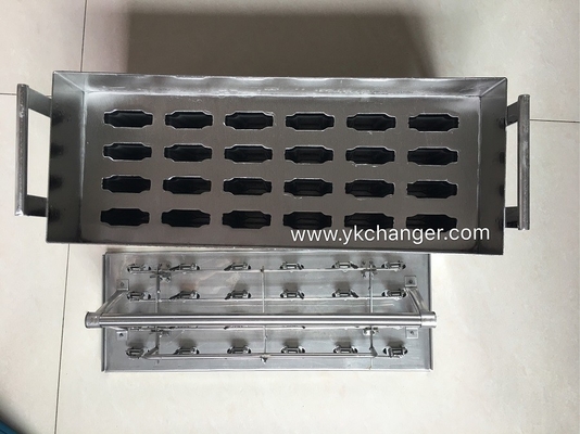 Molde para helados de acero inoxidable molde para chupetes de hielo de tipo italiano gelato stick house 4x6 24 palos con soporte para palos