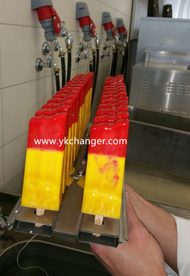 Fabricación de moldes para helados de forma personalizada 2x13 94ml diseño único tipo ataforma uso comercial con soporte de palo