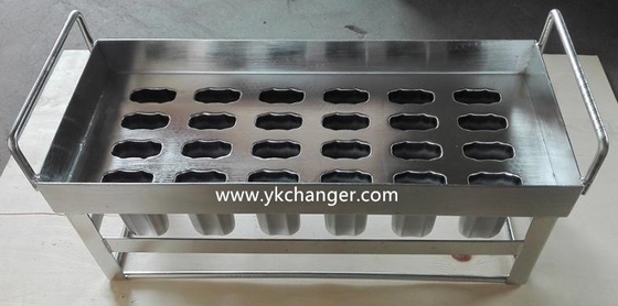 Moldes manuales para paletas heladas, 4x6, 24 palitos con soporte para palitos, soldados por robot de plasma