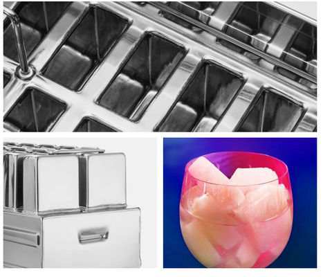 Bombom cuadrado 35 ml moldes para helados mini moldes para helados pequeños moldes para hielo pp de acero inoxidable