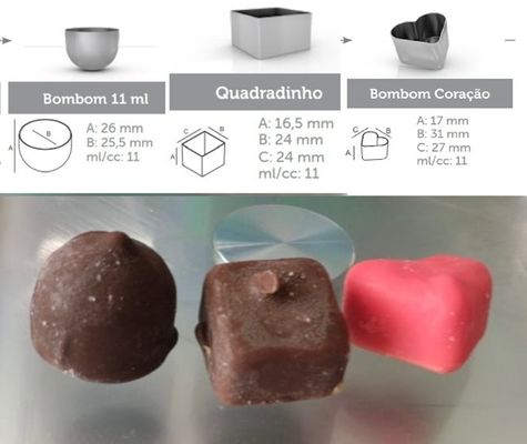 Mini moldes para helados mini moldes para helados mini moldes para helados mini moldes para helados 11 ml bombom coracao quadradinho con extractor o extractor sin pegamento