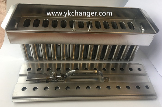 Moldes de paletas de helado comerciales de acero inoxidable, moldes de hielo 2x13, 26 moldes con soporte para palitos, extractor, alineador, plataforma