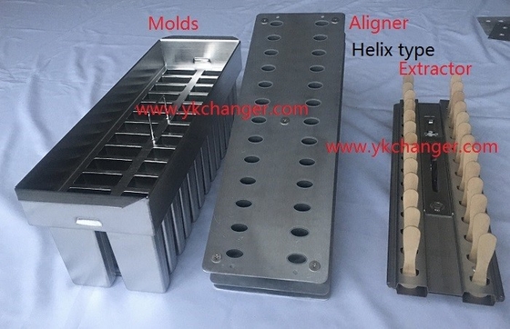 Molde de helado de paletas de acero inoxidable para uso comercial 26 cavidades con extractor de palo